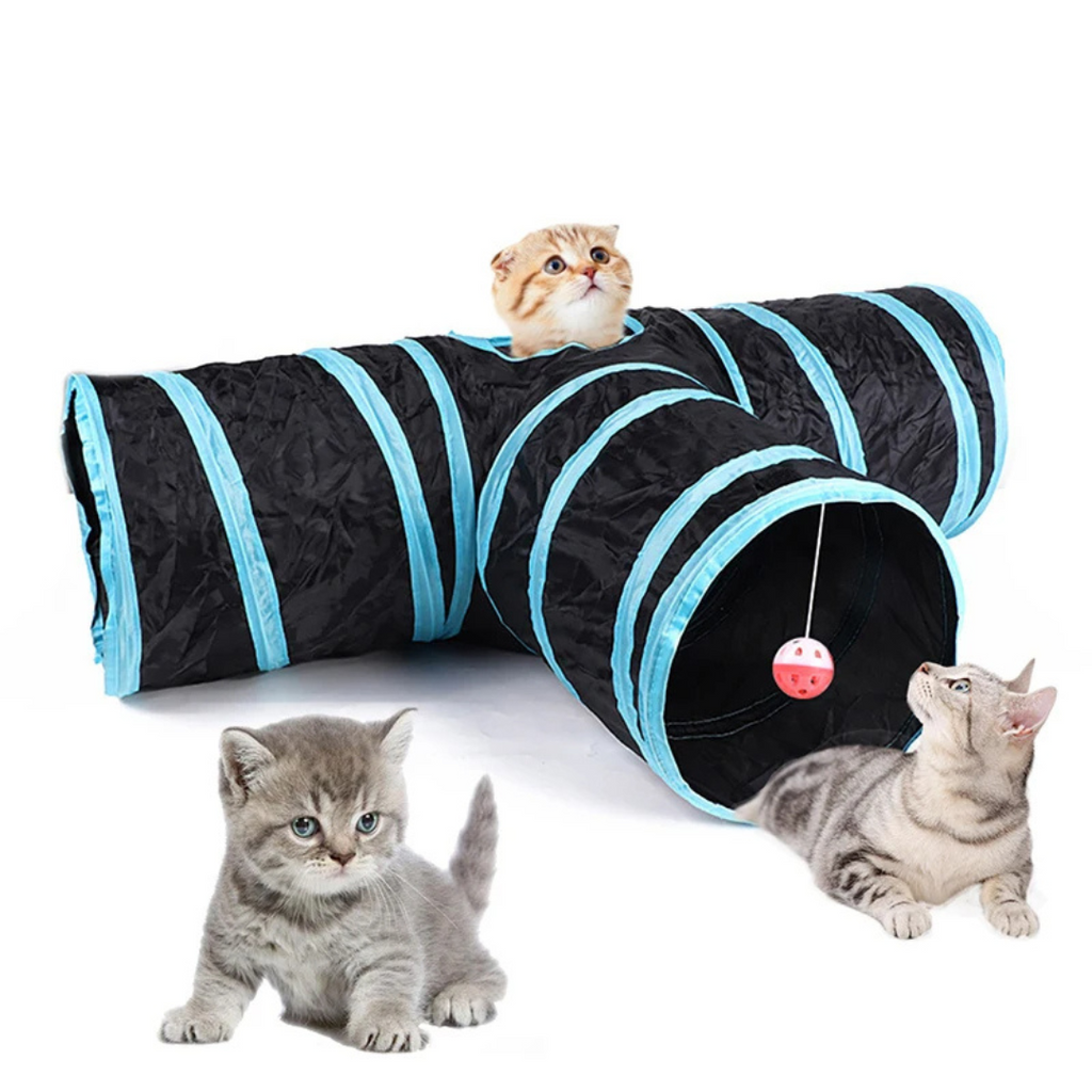 Túnel Dobrável para Gatos com Brinquedos Interativos - imagem 10