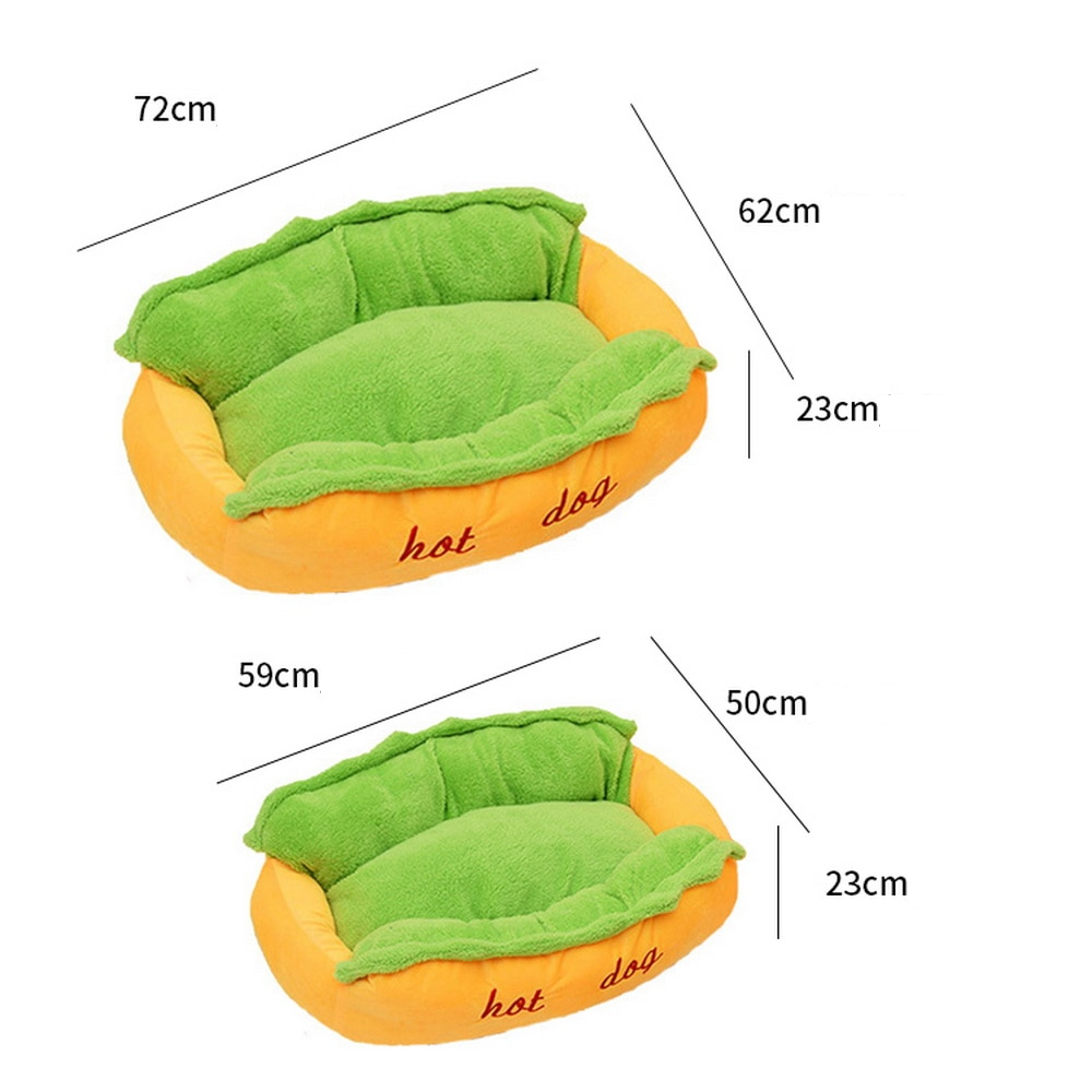 Cama Pet temática estilo Hot Dog - CozyPaws™