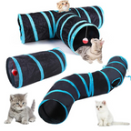 Túnel Dobrável para Gatos com Brinquedos Interativos - imagem 1