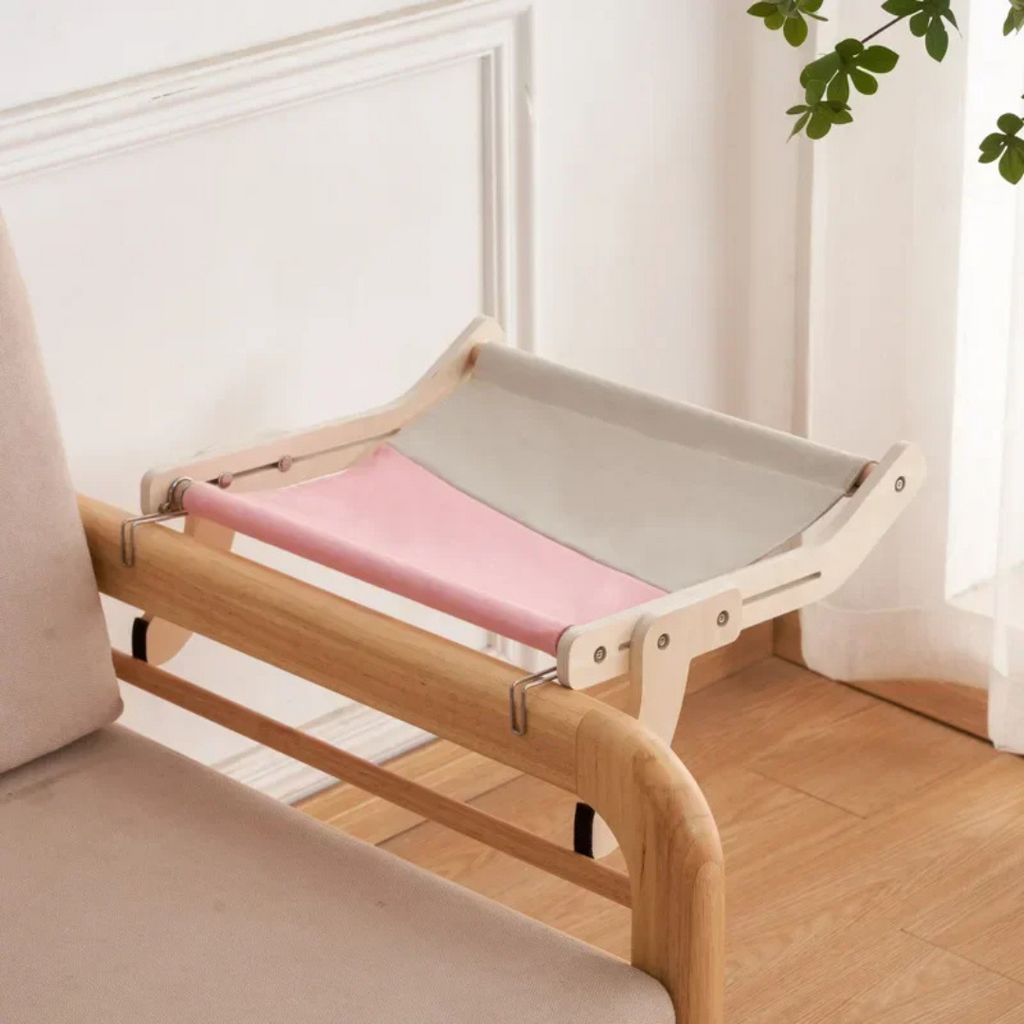 Cama Suspensa Rede Para Gatos -  Montagem em Madeira