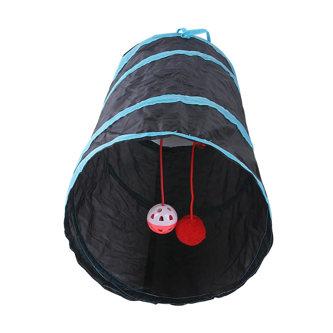 Túnel Dobrável para Gatos com Brinquedos Interativos - imagem 6