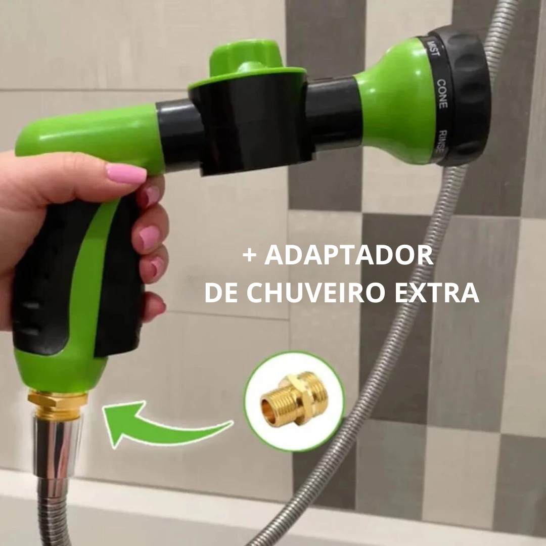 Chuveirinho com Pulverizador de Shampoo – Banho Prático e Econômico para Pets