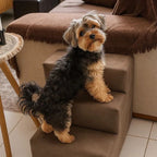 Escada 3 Degraus Impermeável em Suede para Cachorro e Gato