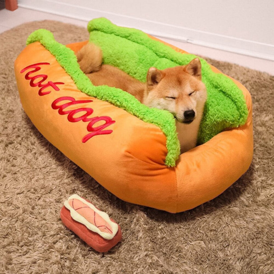 Cama Pet temática estilo Hot Dog - CozyPaws™