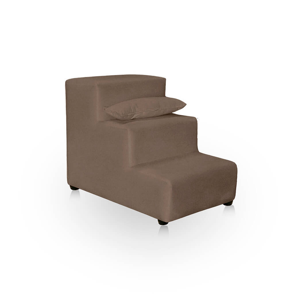 Escada 3 Degraus Impermeável em Suede para Cachorro e Gato
