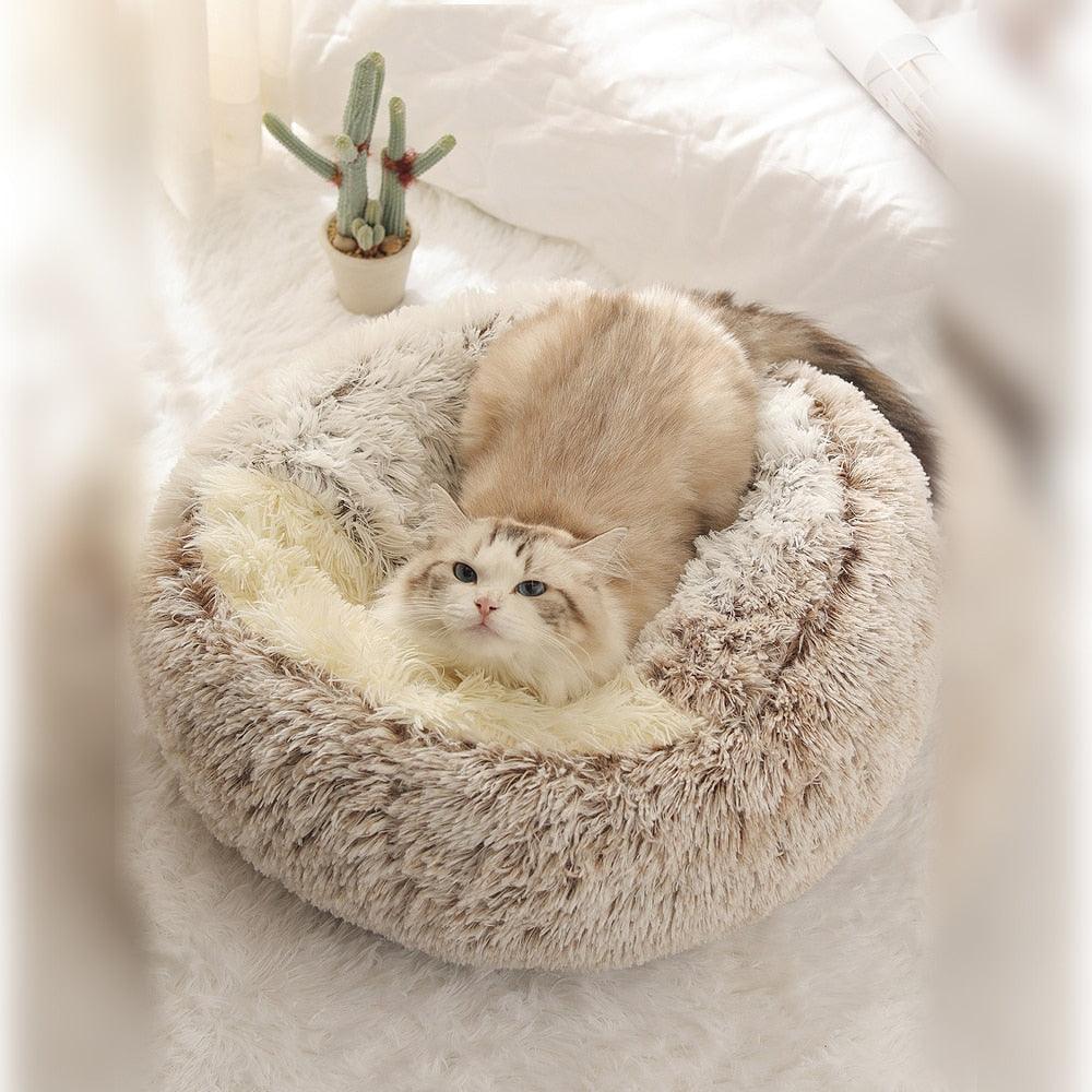 Cama Para Gatos Nuvem Luxury™ Antiansiedade + BRINDE: Bolinha Interativa Inteligente