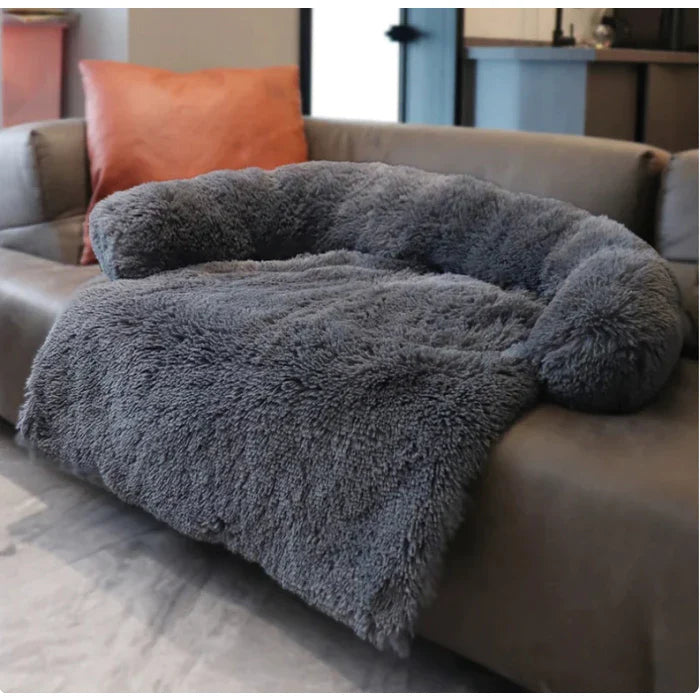 Cama Sofá de Pelúcia Lavável  para Cachorro e Gato Médio CozyNest™