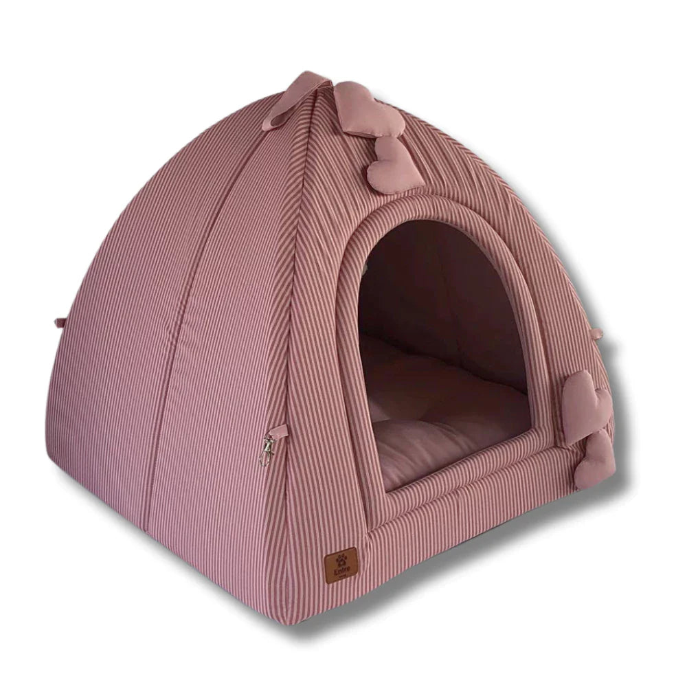 Cama Toquinha Pet Iglu Luxo com Almofada Removível para Cães e Gatos – CozyIglu™