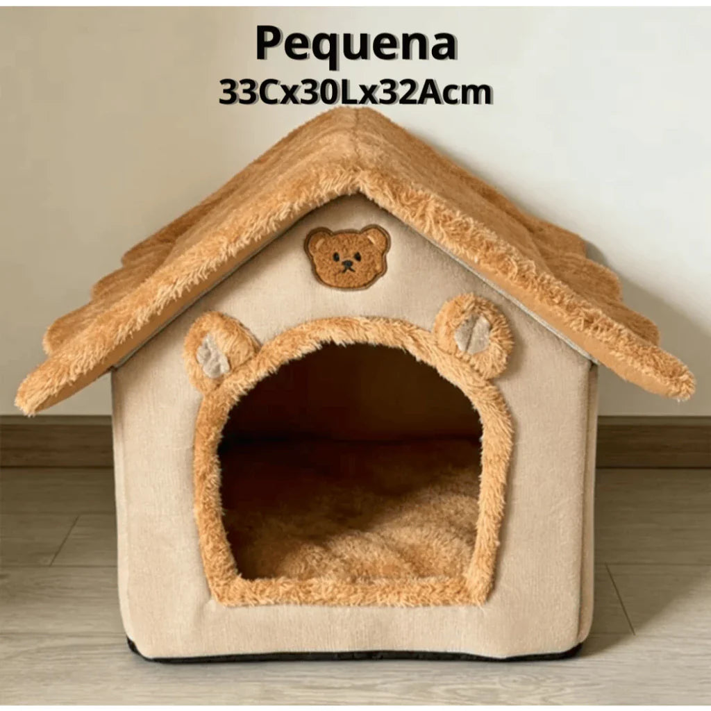 Cama Casinha Toca de Pelúcia  – Snouty™ + BRINDE: Cobertor Pet Magic™