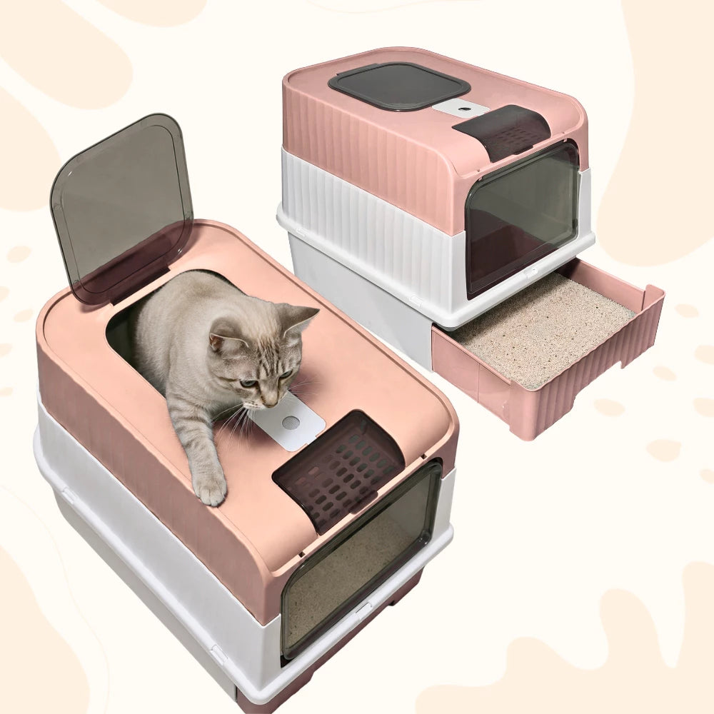 Caixa de Areia Fechada Antiodor com UV Sanitizante e Filtro Carvão para Gato SmartClean
