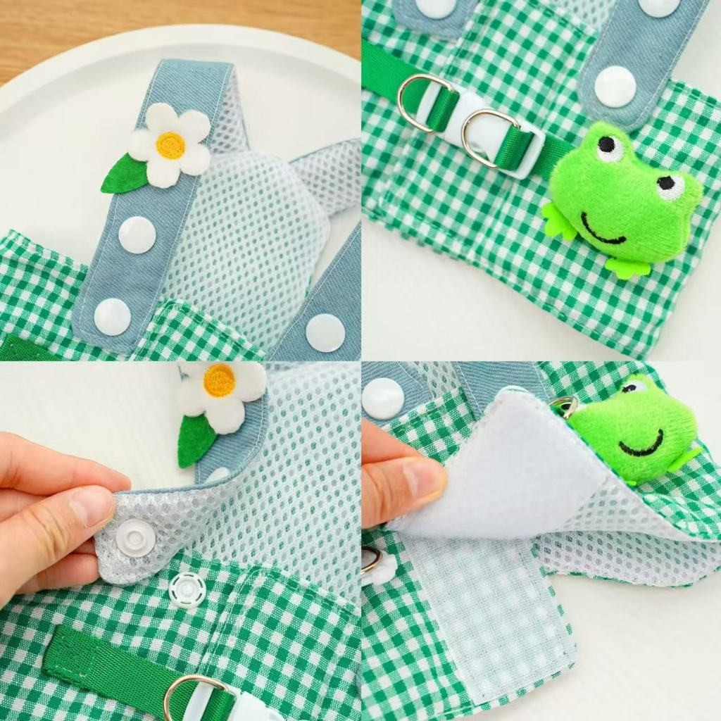 Kit Peitoral com Guia e  Boné para Passeios para Cães e Gatos