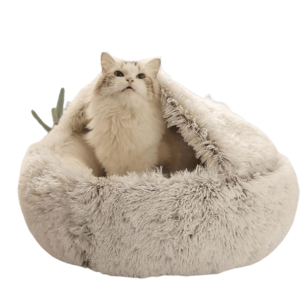 Cama Para Gatos Nuvem Luxury™ Antiansiedade + BRINDE: Bolinha Interativa Inteligente