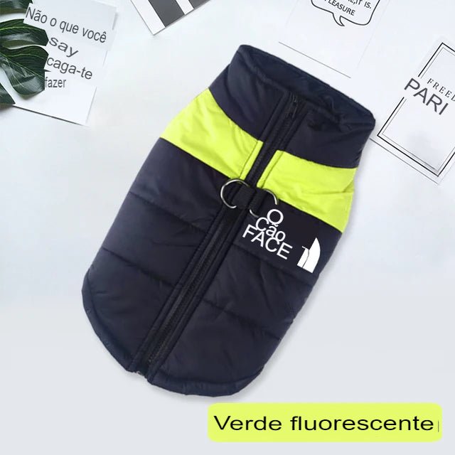 Jaqueta Impermeável Acolchoada com Zíper - TheDogFace™ para Cães